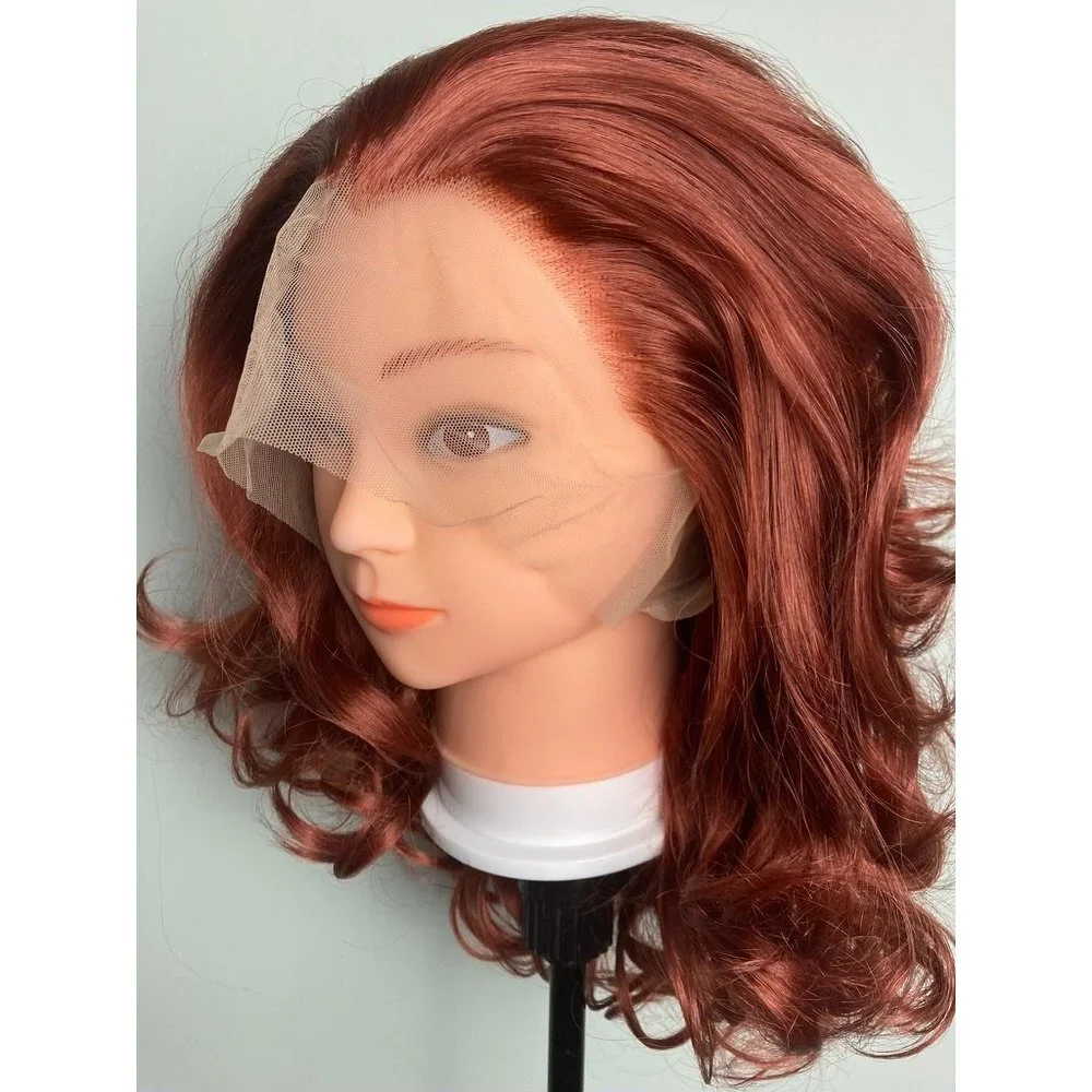 Short Bob Ginger Lace Front Wig